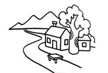 山水風(fēng)景簡(jiǎn)筆畫(huà)圖片大全_鄉(xiāng)村小景