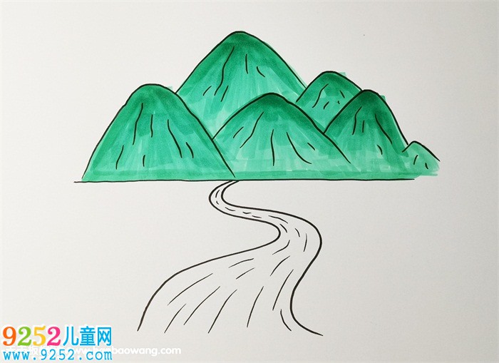 高山流水怎樣畫簡單