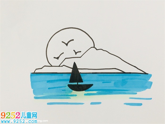 夕陽怎么畫