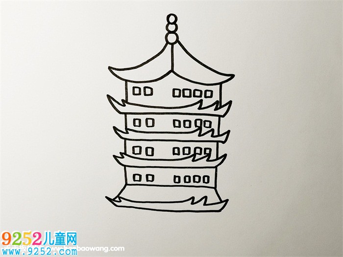 黃鶴樓<a href=http://www.inspiredelm.com/jianbihua/ target=_blank class=infotextkey>簡(jiǎn)筆畫(huà)</a>教程