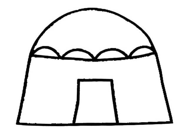 兒童簡(jiǎn)筆畫(huà)風(fēng)景-美麗的蒙古包