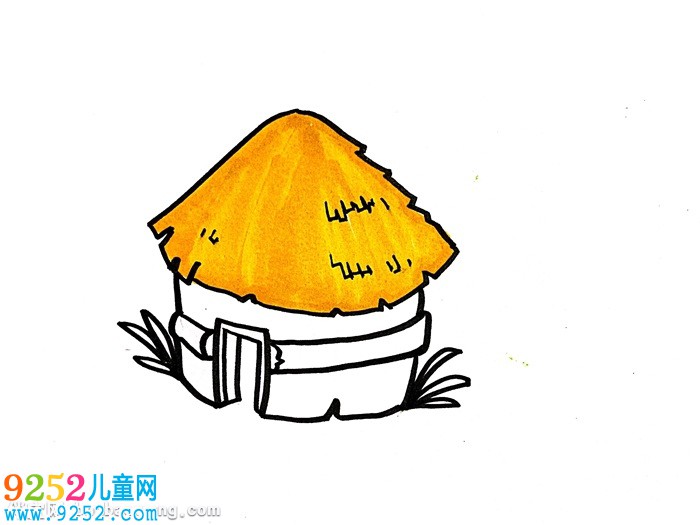茅草屋怎么畫