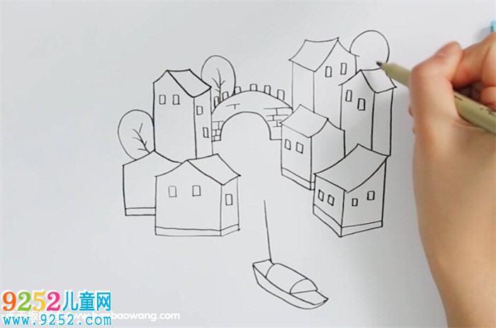 江南水鄉(xiāng)風(fēng)景<a href=http://www.inspiredelm.com/jianbihua/ target=_blank class=infotextkey>簡筆畫</a>