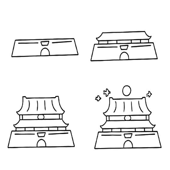各式建筑風(fēng)景簡筆畫