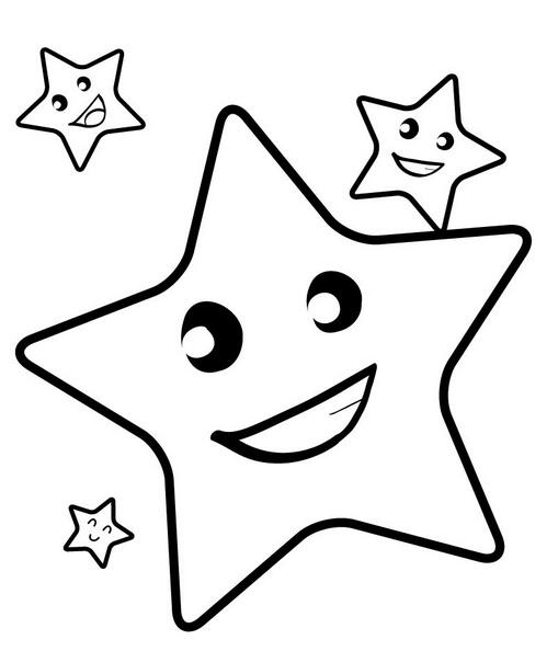 微笑的星星_卡通星星簡(jiǎn)筆畫(huà)圖片欣賞