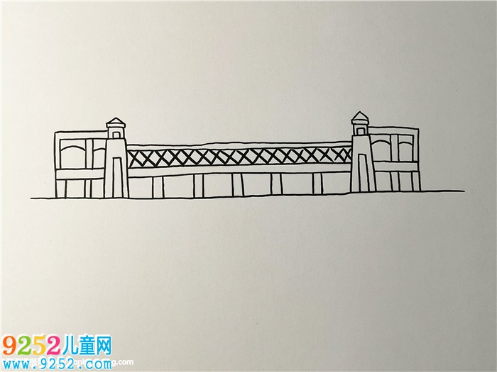 武漢長(zhǎng)江大橋怎么畫