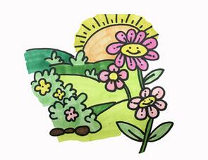 美麗的花園怎么畫？