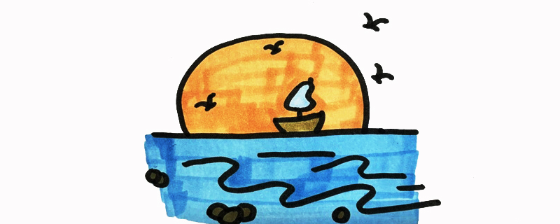 夕陽<a href=http://www.inspiredelm.com/jianbihua/ target=_blank class=infotextkey>簡筆畫</a>教程