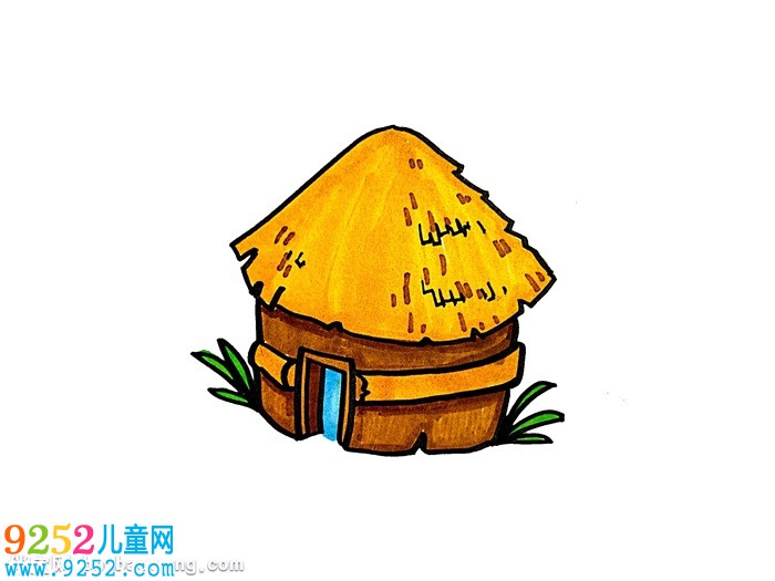 茅草屋怎么畫