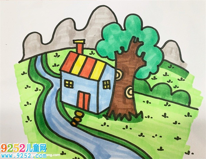 關(guān)于家鄉(xiāng)美景的畫