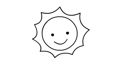 萌噠噠的小太陽(yáng)天空簡(jiǎn)筆畫分享