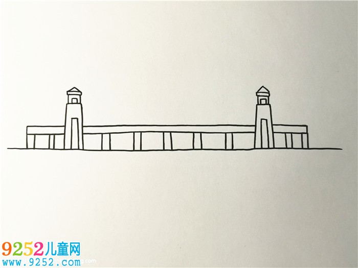 武漢長(zhǎng)江大橋怎么畫