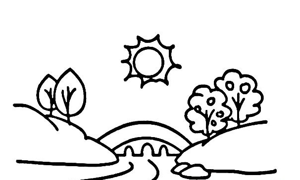 早晨風(fēng)景簡筆畫_漂亮的風(fēng)景