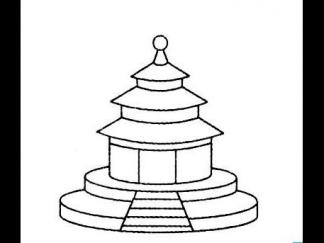 國(guó)慶節(jié)的天壇-國(guó)慶節(jié)簡(jiǎn)筆畫圖片