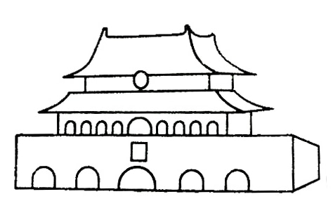 天安門風(fēng)景簡(jiǎn)筆畫圖片精選