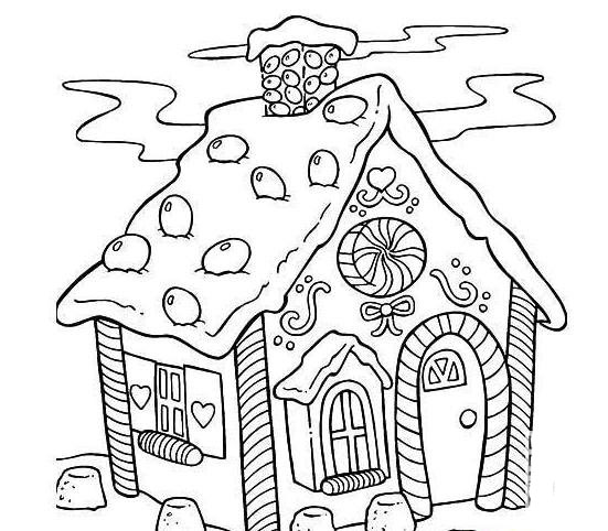 圣誕屋<a href=http://www.inspiredelm.com/jianbihua/ target=_blank class=infotextkey>簡筆畫</a>圖片_圣誕屋兒童繪畫圖集