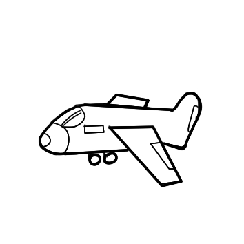 超簡(jiǎn)單的大飛機(jī)簡(jiǎn)筆畫(huà)步驟圖