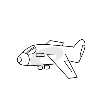 超簡(jiǎn)單的大飛機(jī)簡(jiǎn)筆步驟圖