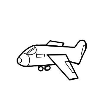 超簡(jiǎn)單的大飛機(jī)簡(jiǎn)筆步驟圖