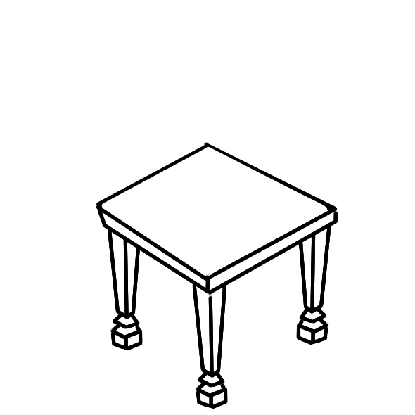 超簡(jiǎn)單的好看的桌子簡(jiǎn)筆畫步驟圖