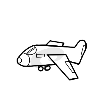超簡(jiǎn)單的大飛機(jī)簡(jiǎn)筆步驟圖