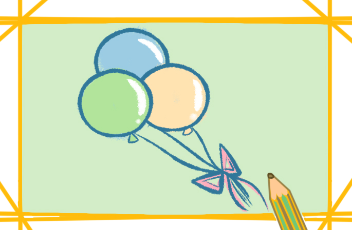 氣球<a href=http://www.inspiredelm.com/jianbihua/ target=_blank class=infotextkey>簡筆畫</a>可愛卡通怎么畫