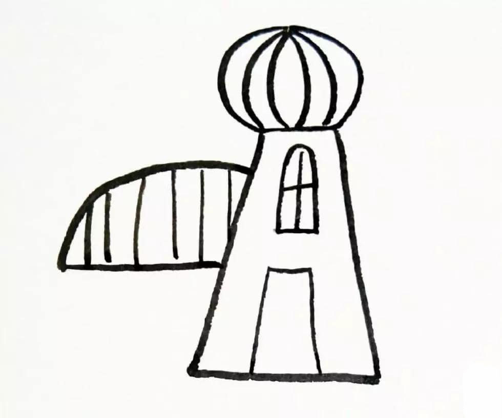 教堂<a href=http://www.inspiredelm.com/jianbihua/ target=_blank class=infotextkey>簡(jiǎn)筆畫(huà)</a>繪畫(huà)教程步驟