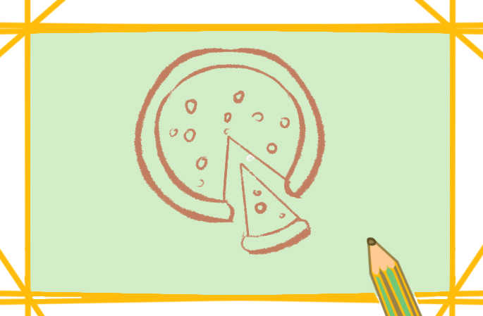 美食披薩<a href=http://www.inspiredelm.com/jianbihua/ target=_blank class=infotextkey>簡(jiǎn)筆畫(huà)</a>怎么畫(huà)