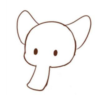 可愛小象的<a href=http://www.inspiredelm.com/jianbihua/ target=_blank class=infotextkey>簡筆畫</a>-噴水小象