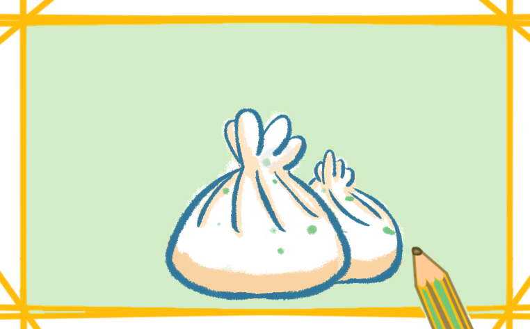 生煎包<a href=http://www.inspiredelm.com/jianbihua/ target=_blank class=infotextkey>簡筆畫</a>彩色圖片怎么畫