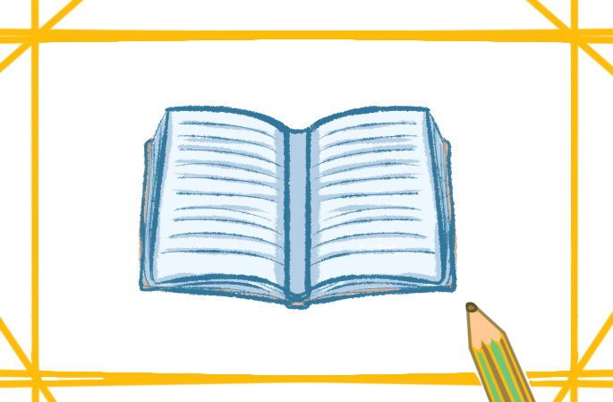 翻開的書籍簡筆畫教程_翻開的書籍簡筆畫圖片大全