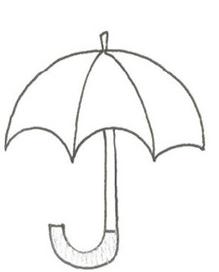 雨傘怎么畫_雨傘簡筆畫畫法步驟教程