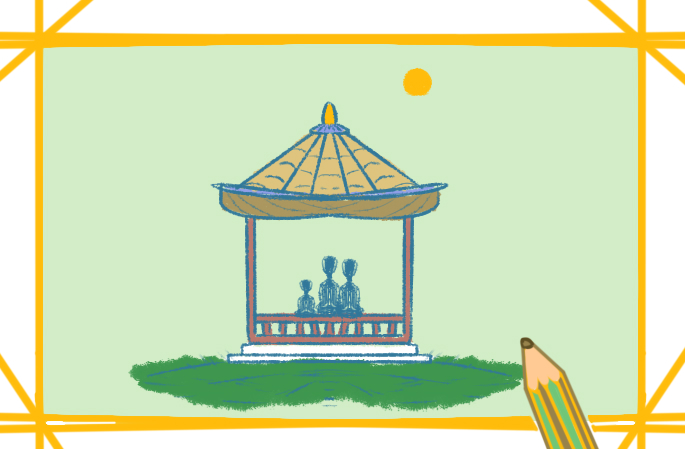 納涼的涼亭的圖片怎么畫_涼亭簡(jiǎn)筆畫圖片大全
