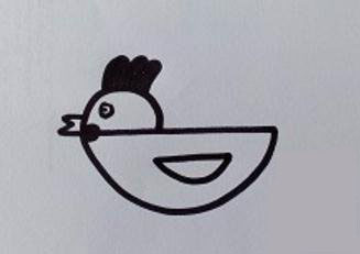 小公雞<a href=http://www.inspiredelm.com/jianbihua/ target=_blank class=infotextkey>簡(jiǎn)筆畫</a>圖片-q版小公雞