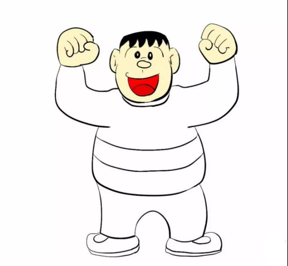 快樂(lè)的胖虎<a href=http://www.inspiredelm.com/jianbihua/ target=_blank class=infotextkey>簡(jiǎn)筆畫(huà)</a>畫(huà)法