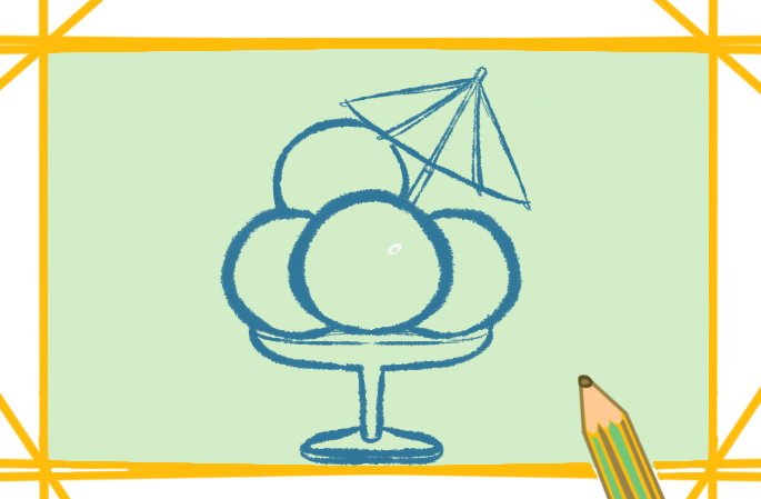 雪糕<a href=http://www.inspiredelm.com/jianbihua/ target=_blank class=infotextkey>簡(jiǎn)筆畫(huà)</a>帶顏色圖片大全可愛(ài)