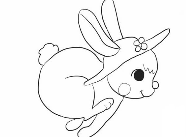 兔子的<a href=http://www.inspiredelm.com/jianbihua/ target=_blank class=infotextkey>簡筆畫</a>怎么畫-奔跑的小兔子