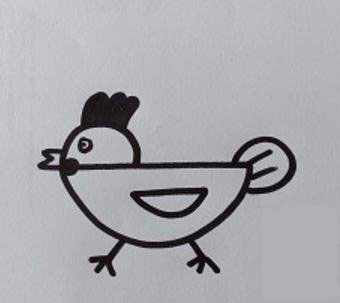 小公雞<a href=http://www.inspiredelm.com/jianbihua/ target=_blank class=infotextkey>簡(jiǎn)筆畫</a>圖片-q版小公雞