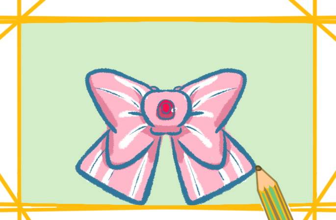 漂亮的蝴蝶結<a href=http://www.inspiredelm.com/jianbihua/ target=_blank class=infotextkey>簡筆畫</a>彩色教程好看簡單