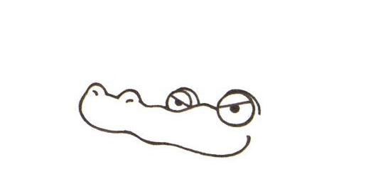 卡通的鱷魚<a href=http://www.inspiredelm.com/jianbihua/ target=_blank class=infotextkey>簡筆畫</a>步驟