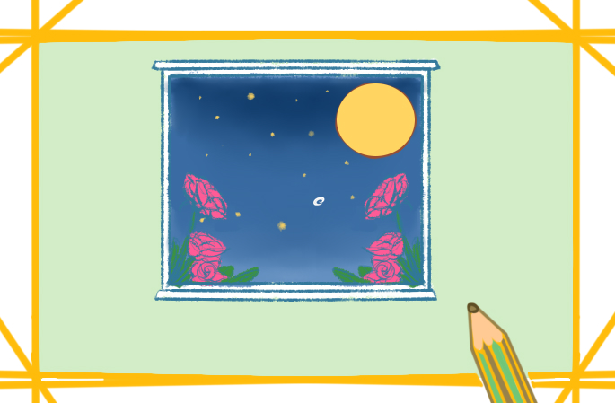 窗邊美景的<a href=http://www.inspiredelm.com/jianbihua/ target=_blank class=infotextkey>簡筆畫</a>簡單又漂亮