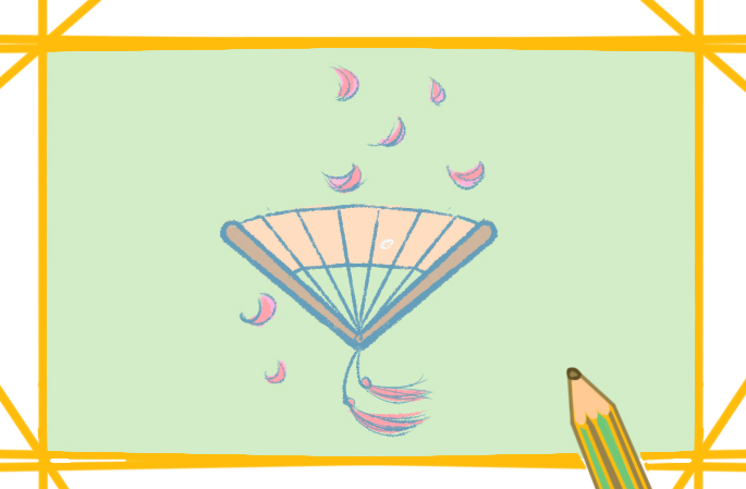 折扇<a href=http://www.inspiredelm.com/ertonghua/ target=_blank class=infotextkey>兒童畫</a>怎么畫簡單好看