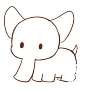 可愛小象的<a href=http://www.inspiredelm.com/jianbihua/ target=_blank class=infotextkey>簡筆畫</a>-噴水小象