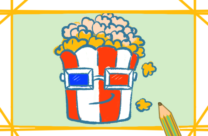 爆米花<a href=http://www.inspiredelm.com/jianbihua/ target=_blank class=infotextkey>簡筆畫</a>好看簡單的圖片怎么畫
