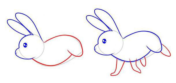 怎么畫兔子的<a href=http://www.inspiredelm.com/jianbihua/ target=_blank class=infotextkey>簡(jiǎn)筆畫</a>-奔跑的兔子