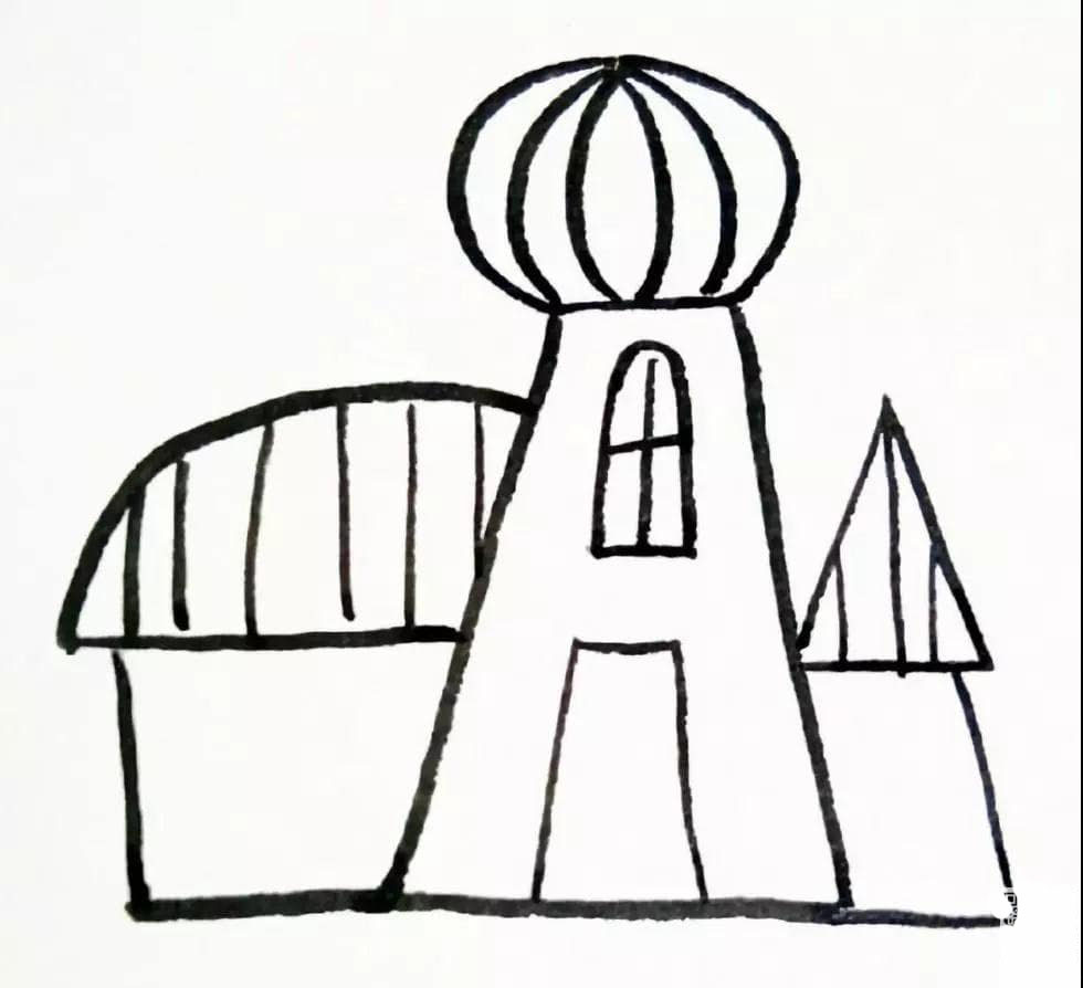 教堂<a href=http://www.inspiredelm.com/jianbihua/ target=_blank class=infotextkey>簡(jiǎn)筆畫(huà)</a>繪畫(huà)教程步驟