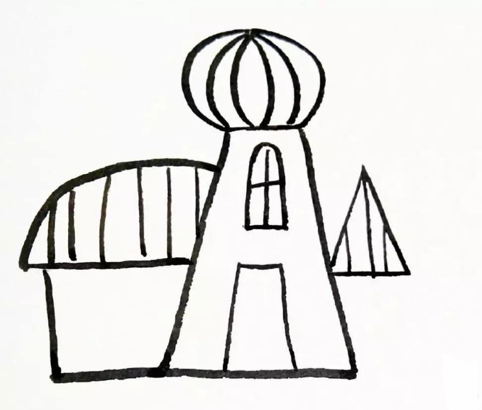教堂<a href=http://www.inspiredelm.com/jianbihua/ target=_blank class=infotextkey>簡(jiǎn)筆畫(huà)</a>繪畫(huà)教程步驟