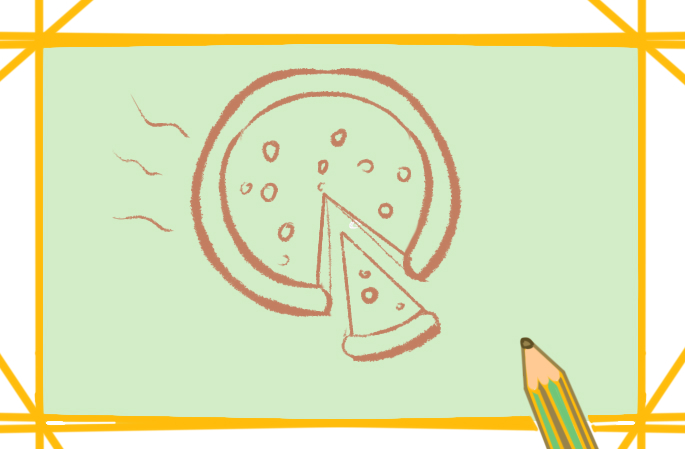 美食披薩<a href=http://www.inspiredelm.com/jianbihua/ target=_blank class=infotextkey>簡(jiǎn)筆畫(huà)</a>怎么畫(huà)