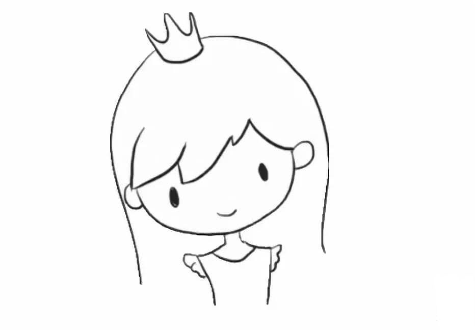 卡通可愛的公主<a href=http://www.inspiredelm.com/jianbihua/ target=_blank class=infotextkey>簡筆畫</a>繪畫教程