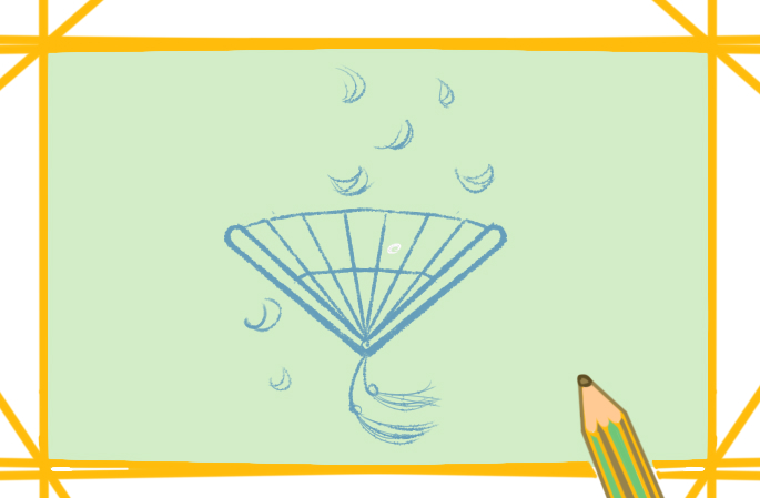 折扇<a href=http://www.inspiredelm.com/ertonghua/ target=_blank class=infotextkey>兒童畫</a>怎么畫簡單好看